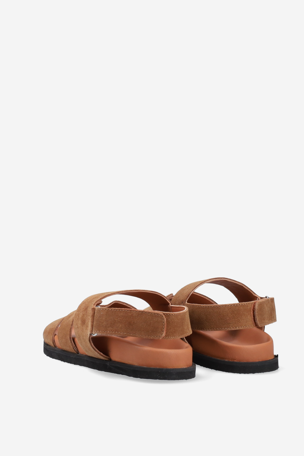 Two-strap suede sandals