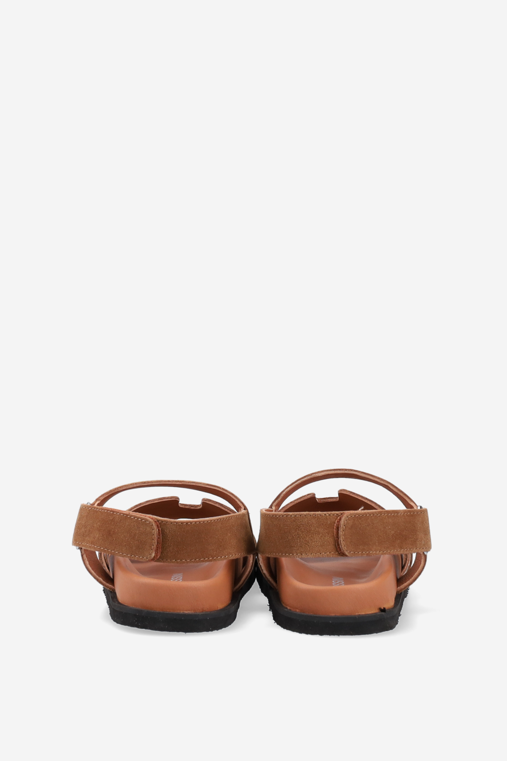Two-strap suede sandals
