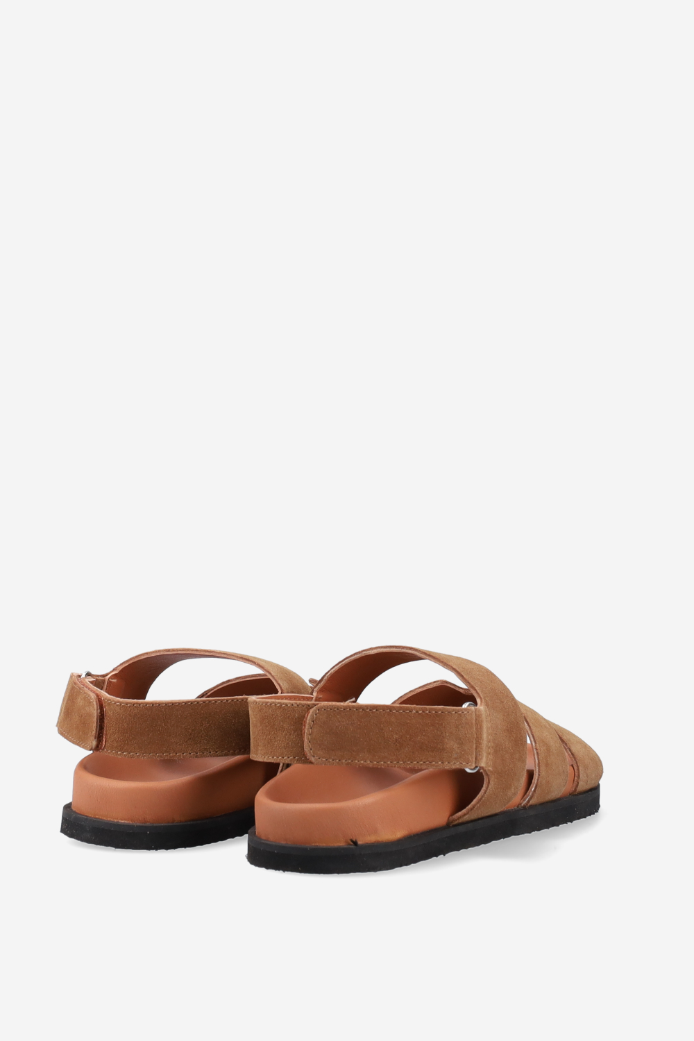Two-strap suede sandals