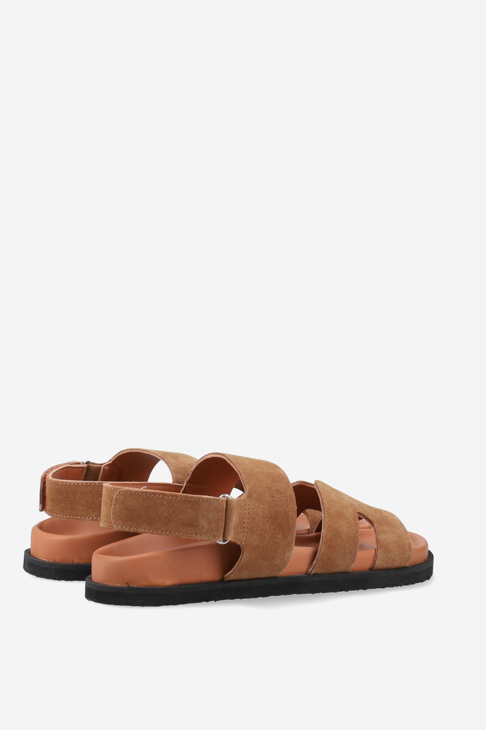 Two-strap suede sandals