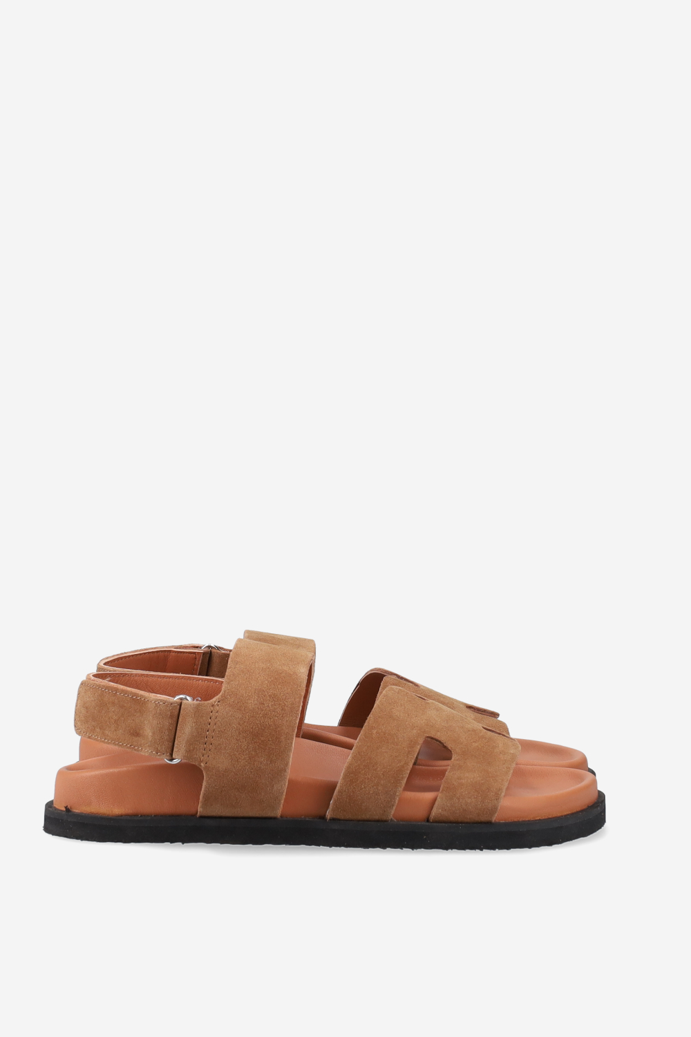 Two-strap suede sandals