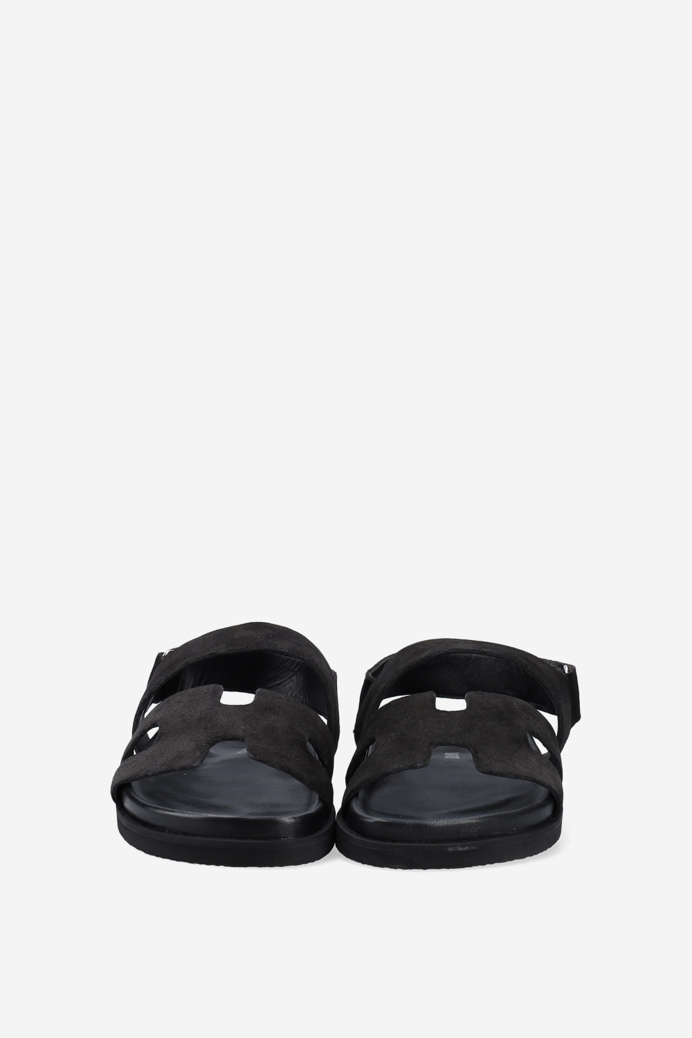 Two-strap suede sandals