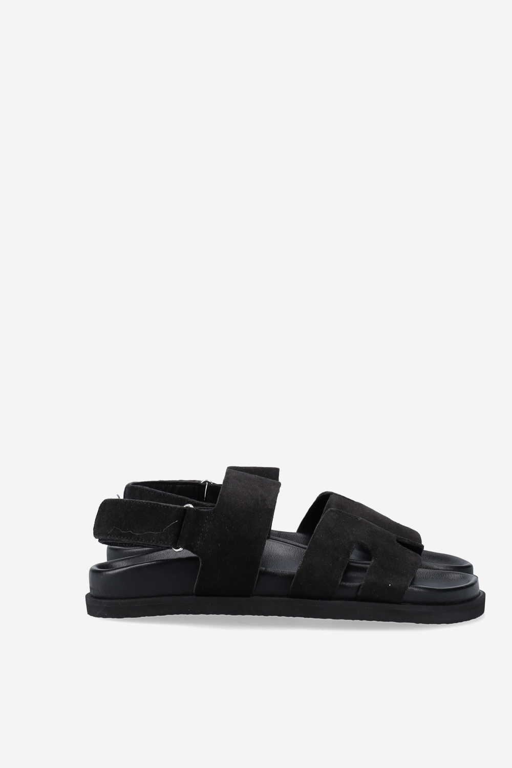 Two-strap suede sandals