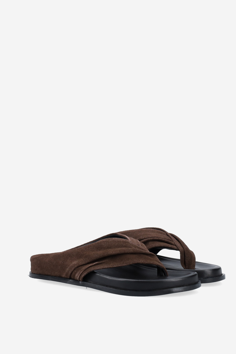 Twisted suede sandals