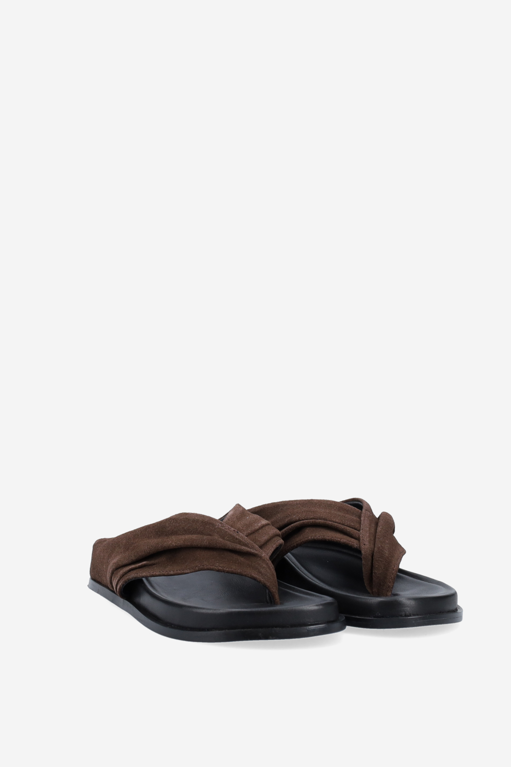 Twisted suede sandals