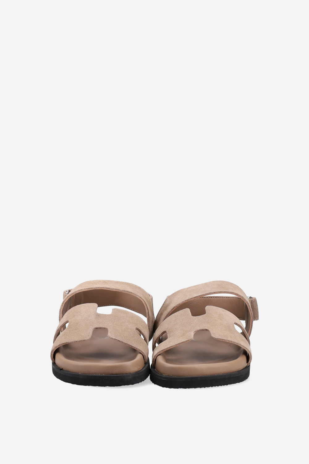 Two-strap suede sandals