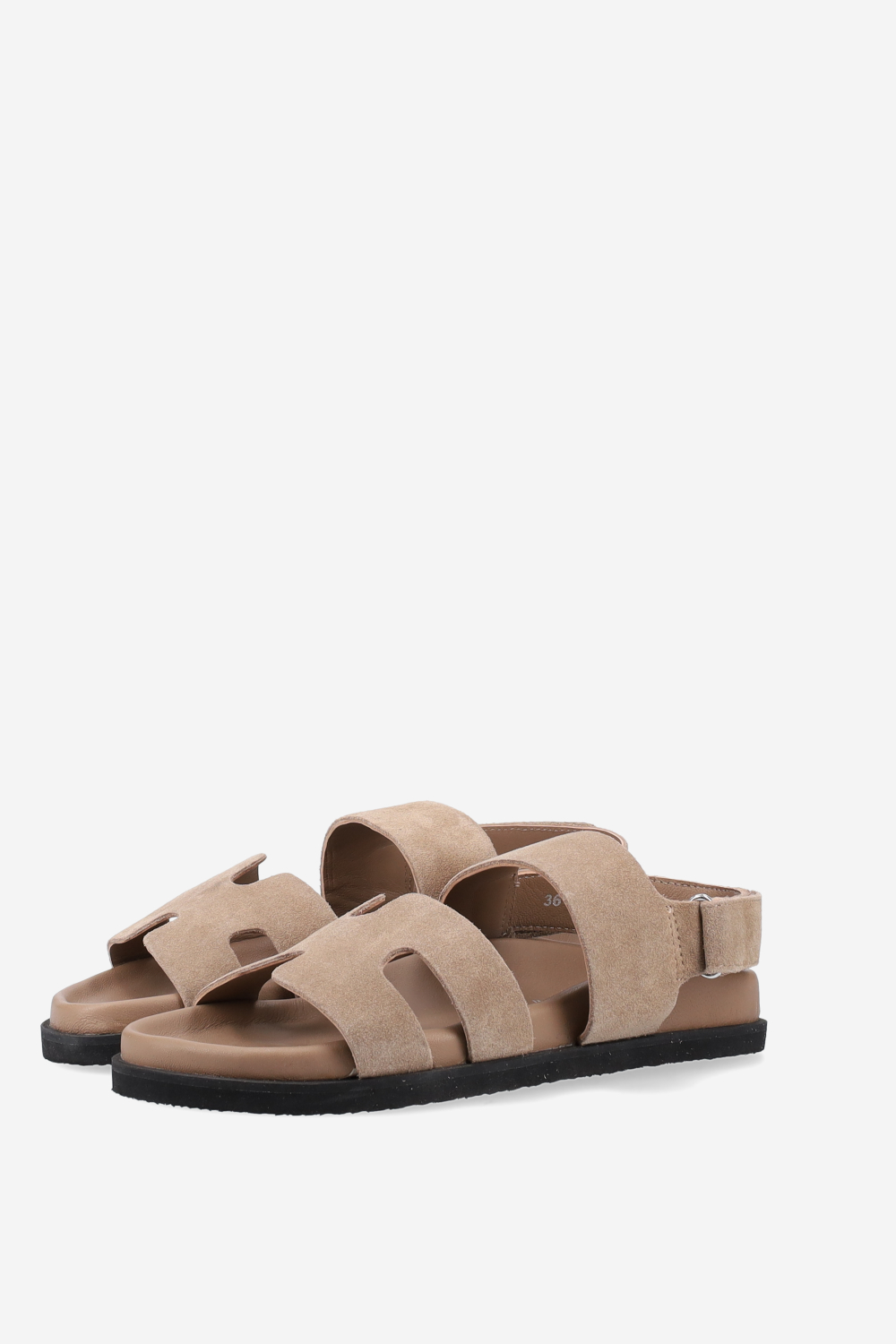Two-strap suede sandals