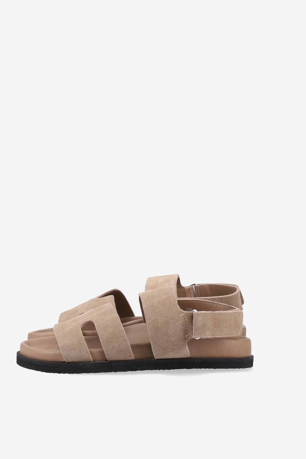 Two-strap suede sandals