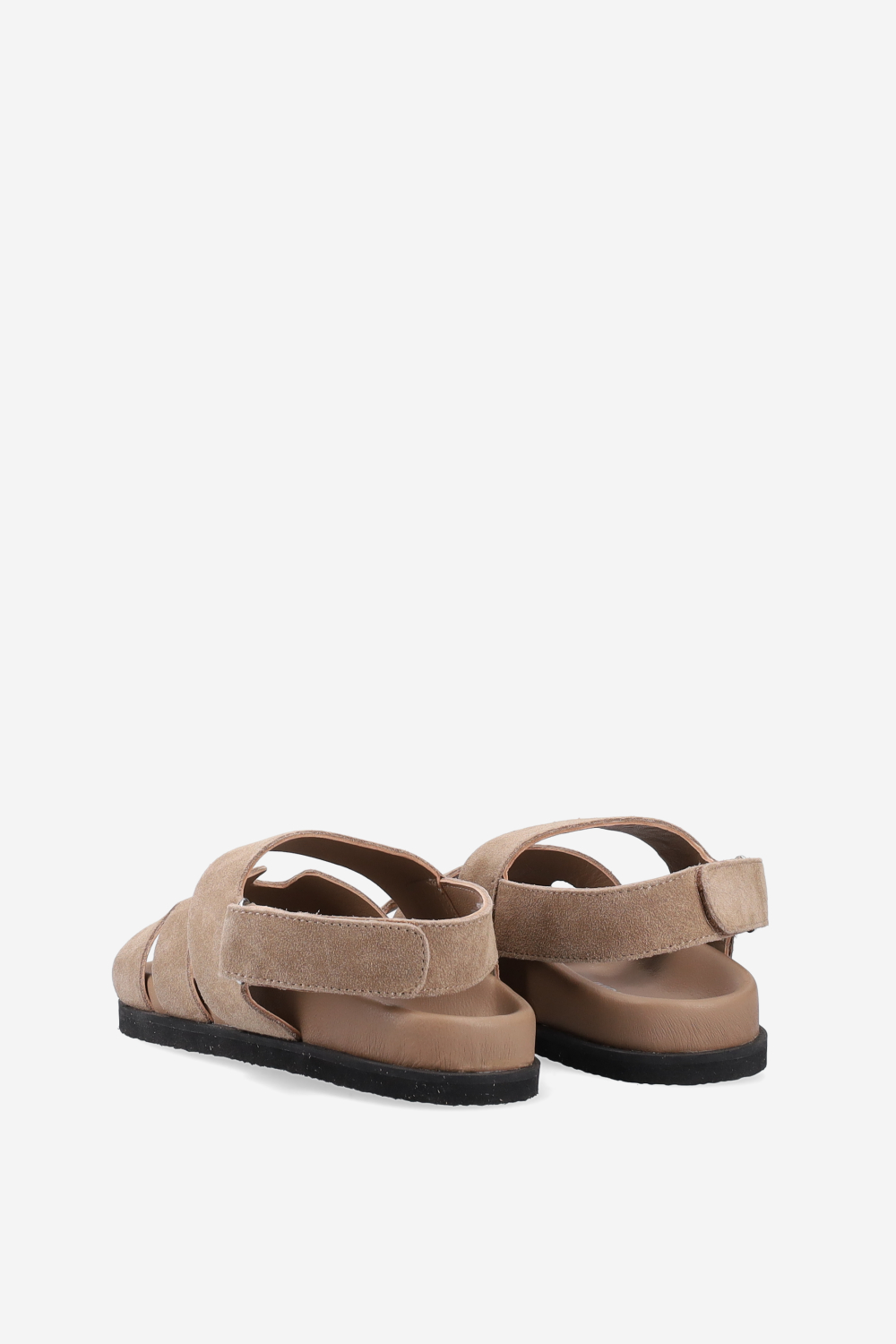 Two-strap suede sandals