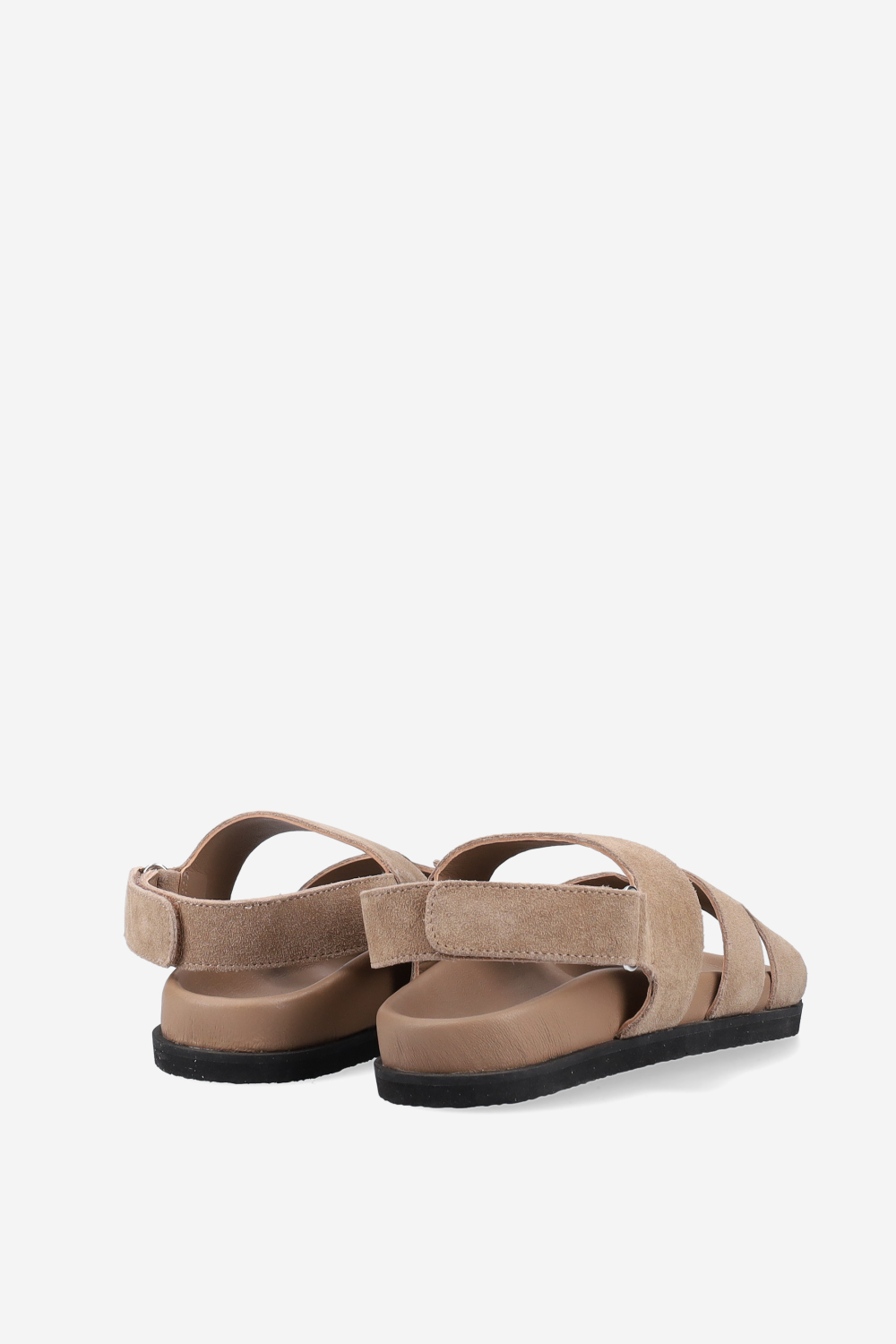 Two-strap suede sandals