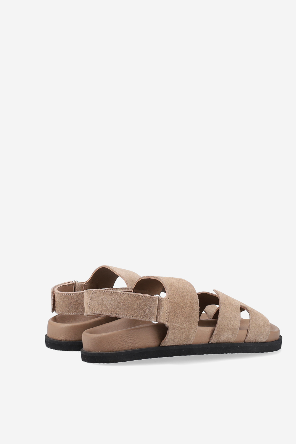 Two-strap suede sandals