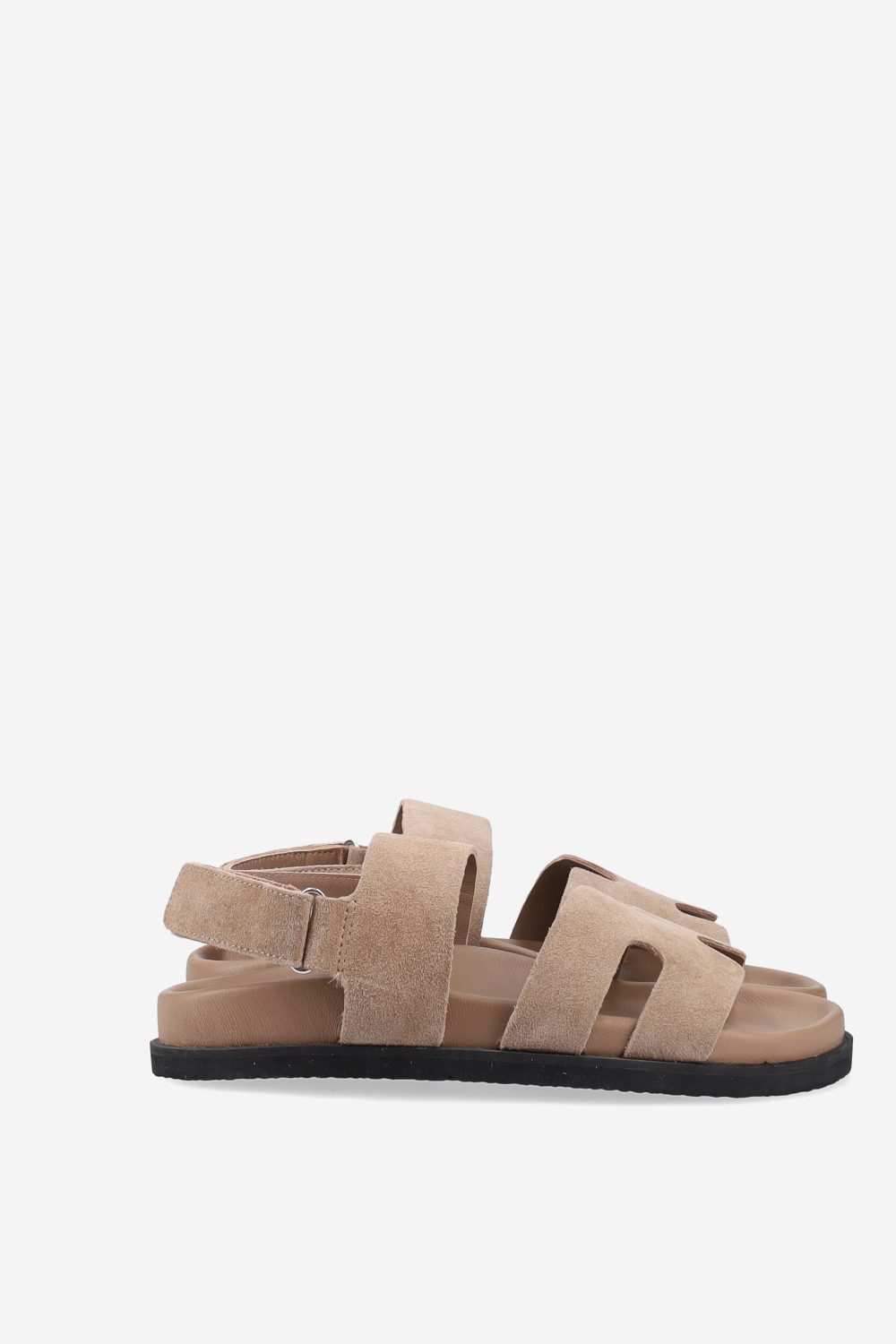 Two-strap suede sandals