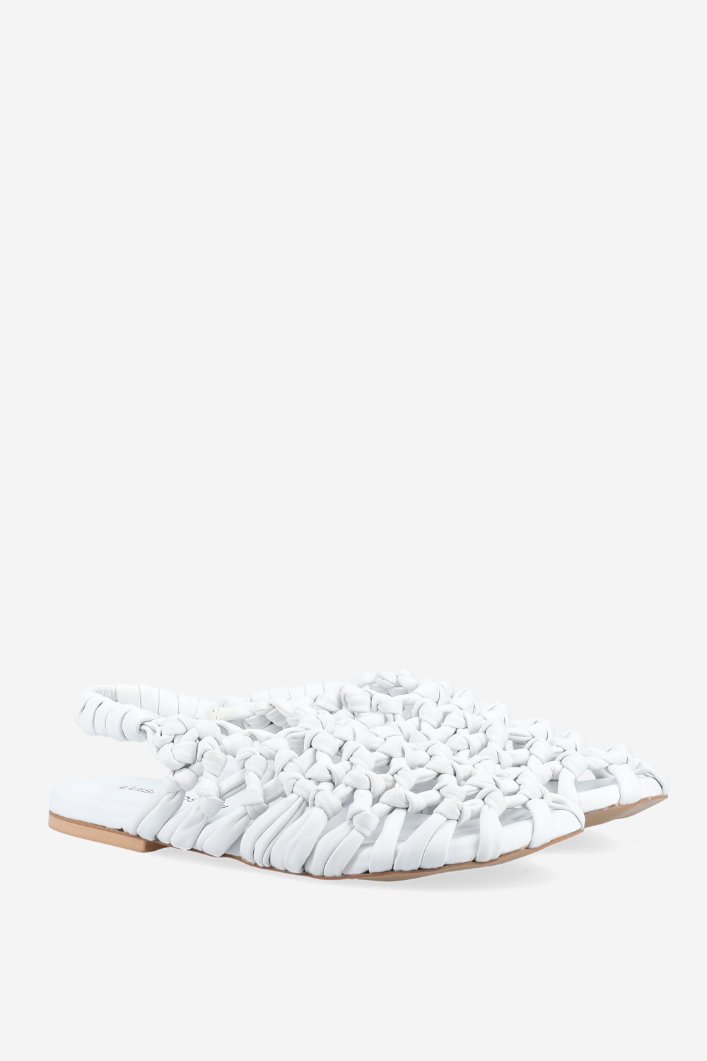 Knotted leather sandals