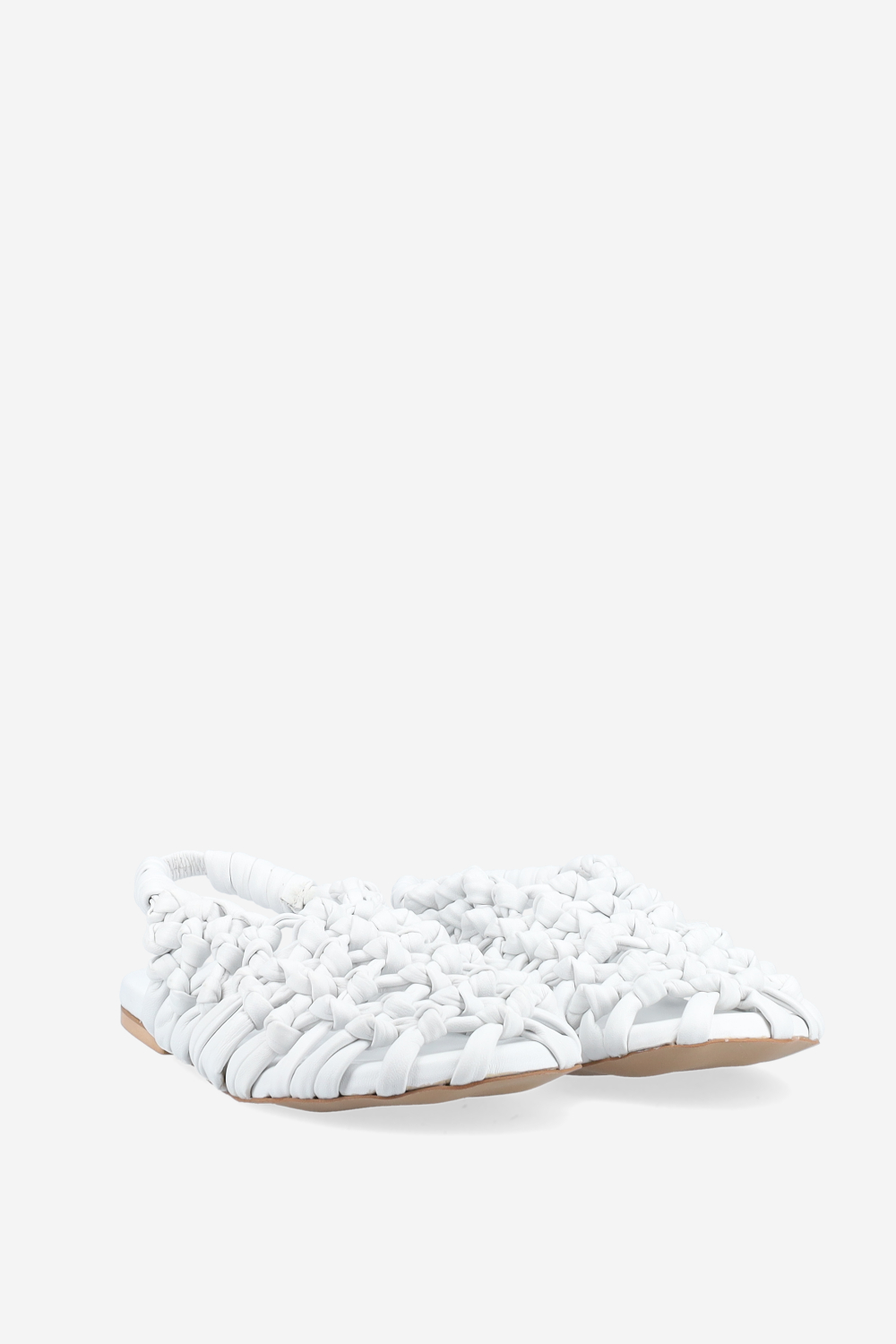 Knotted leather sandals