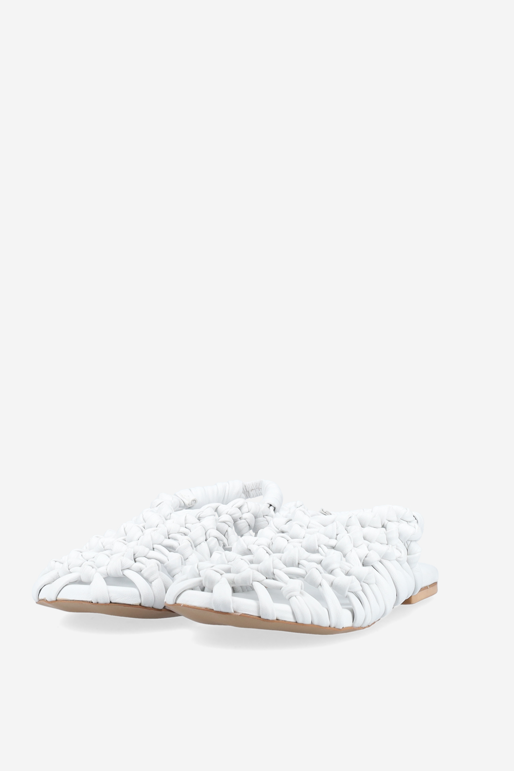 Knotted leather sandals