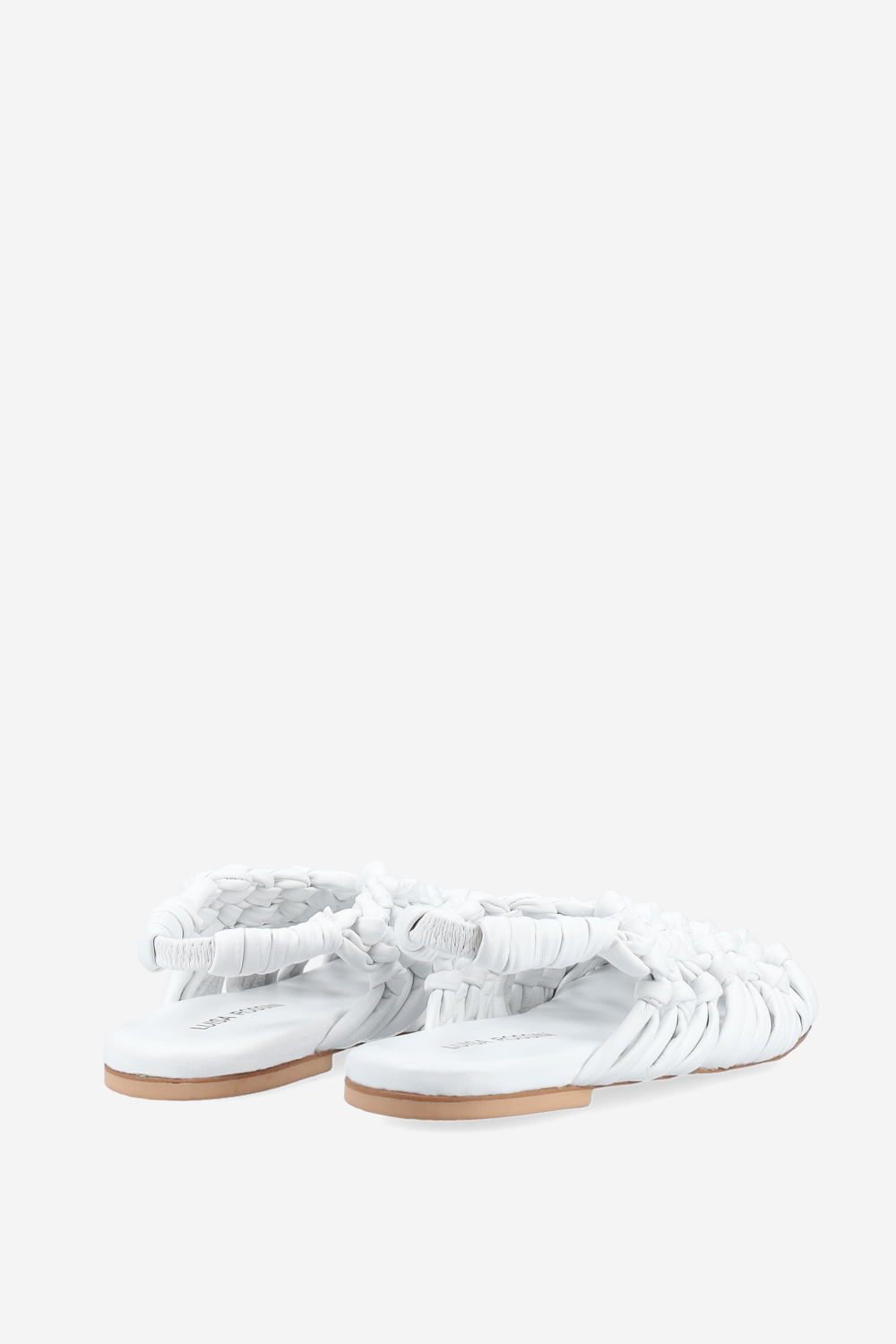 Knotted leather sandals