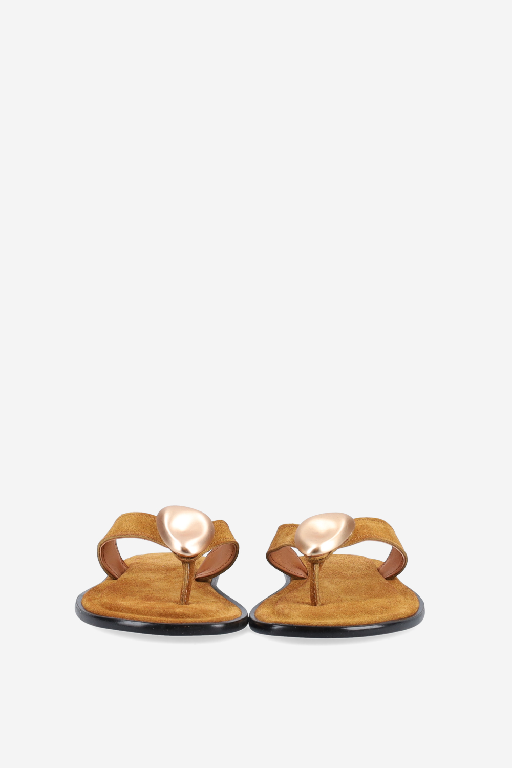 Embellished suede flats