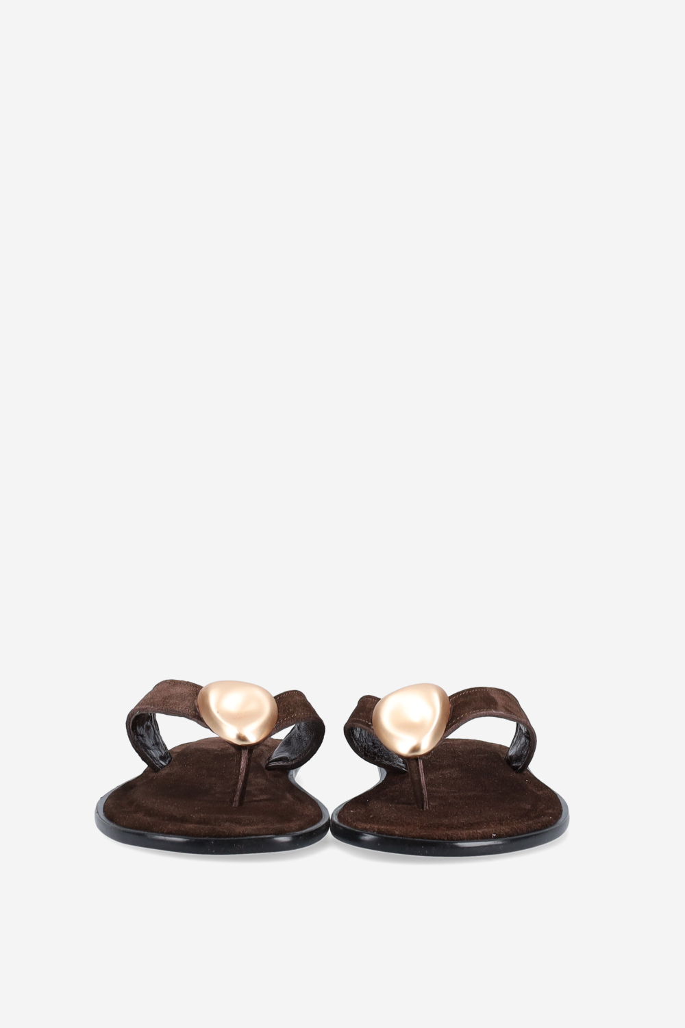 Embellished suede flats