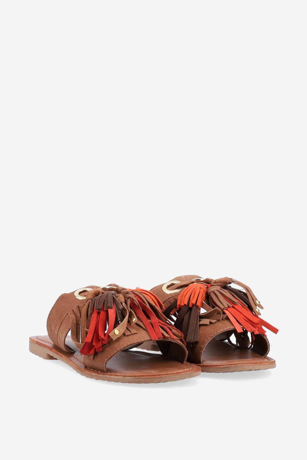 Tassel suede sandals