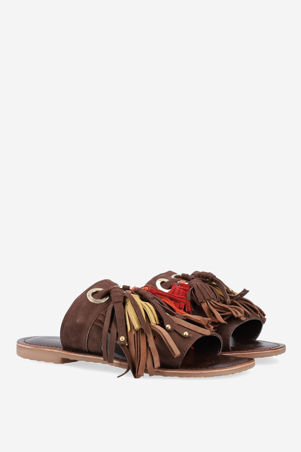 Tassel suede sandals