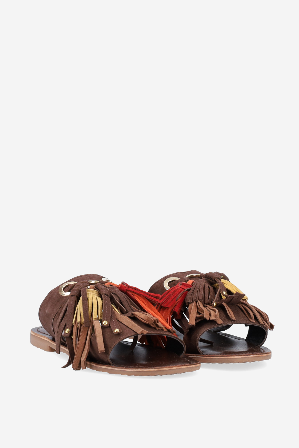 Tassel suede sandals