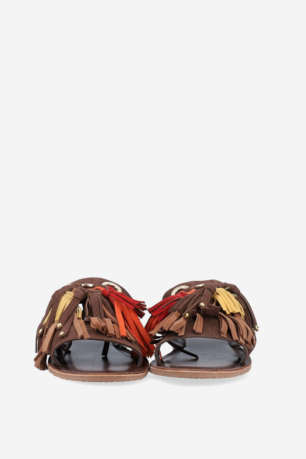 Tassel suede sandals