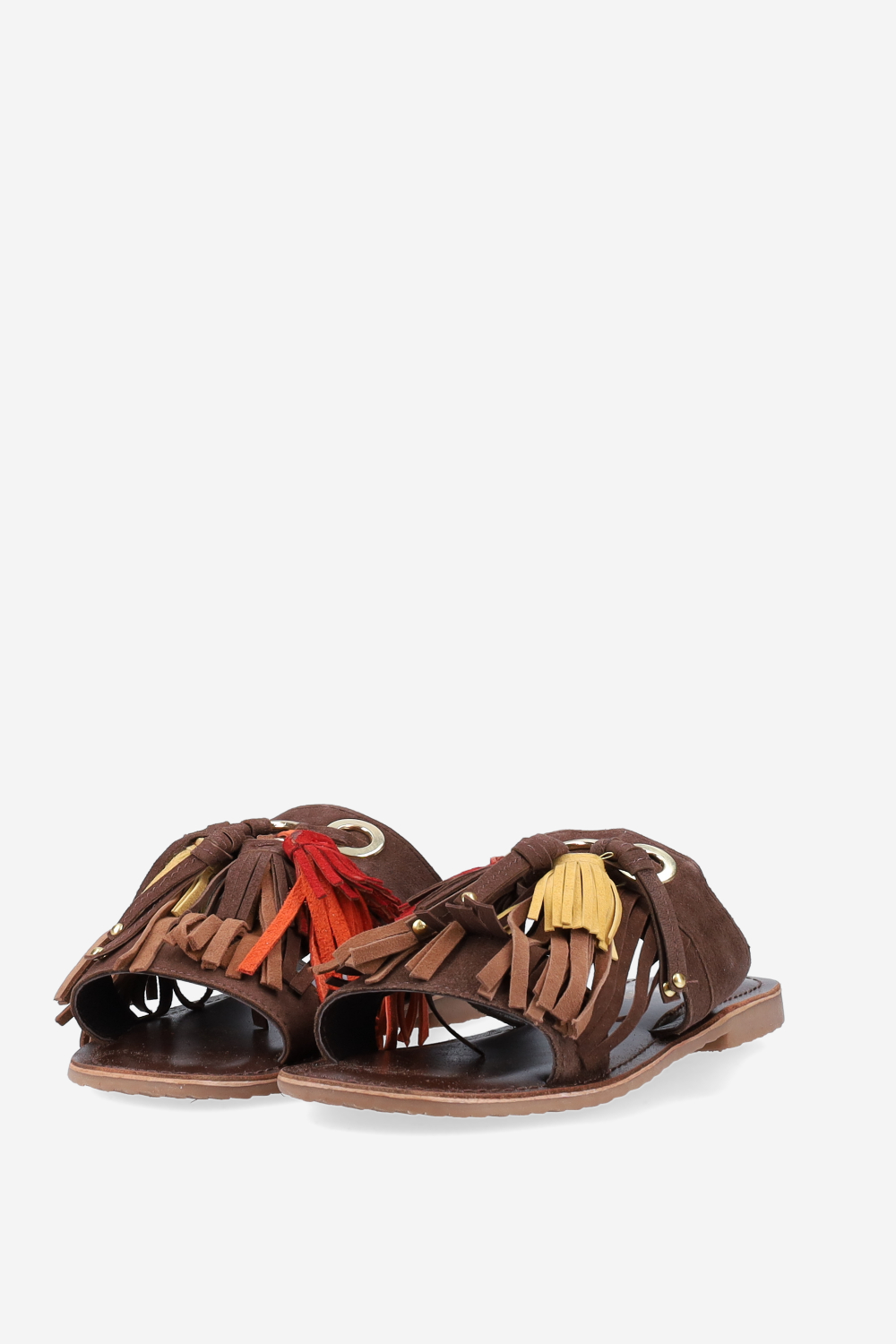 Tassel suede sandals