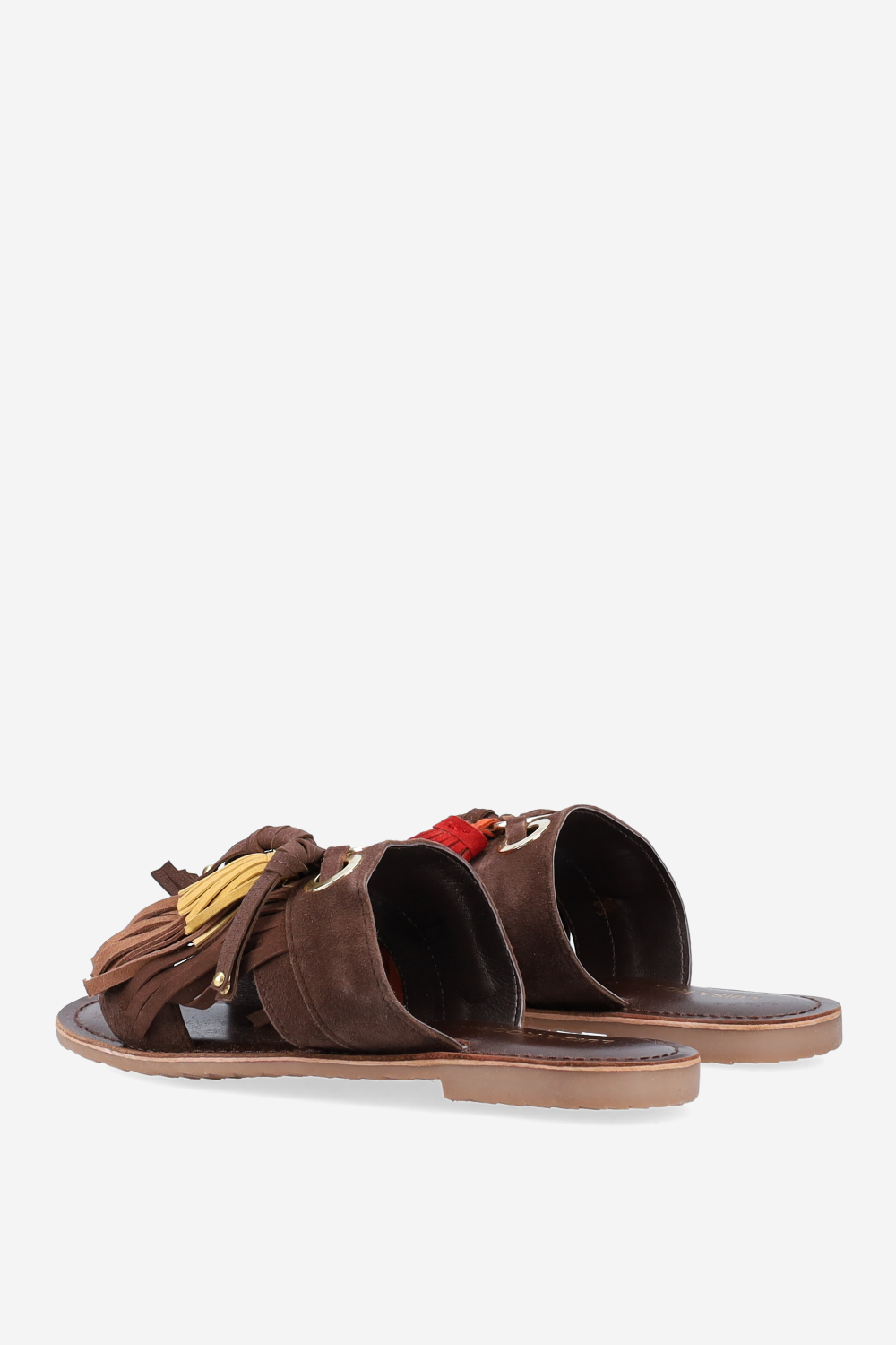 Tassel suede sandals