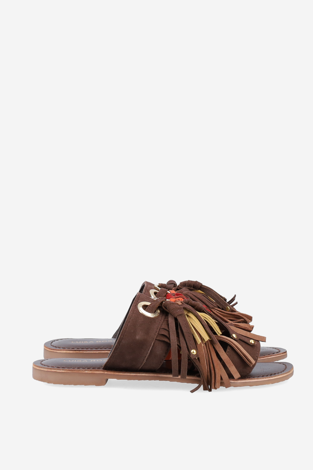 Tassel suede sandals