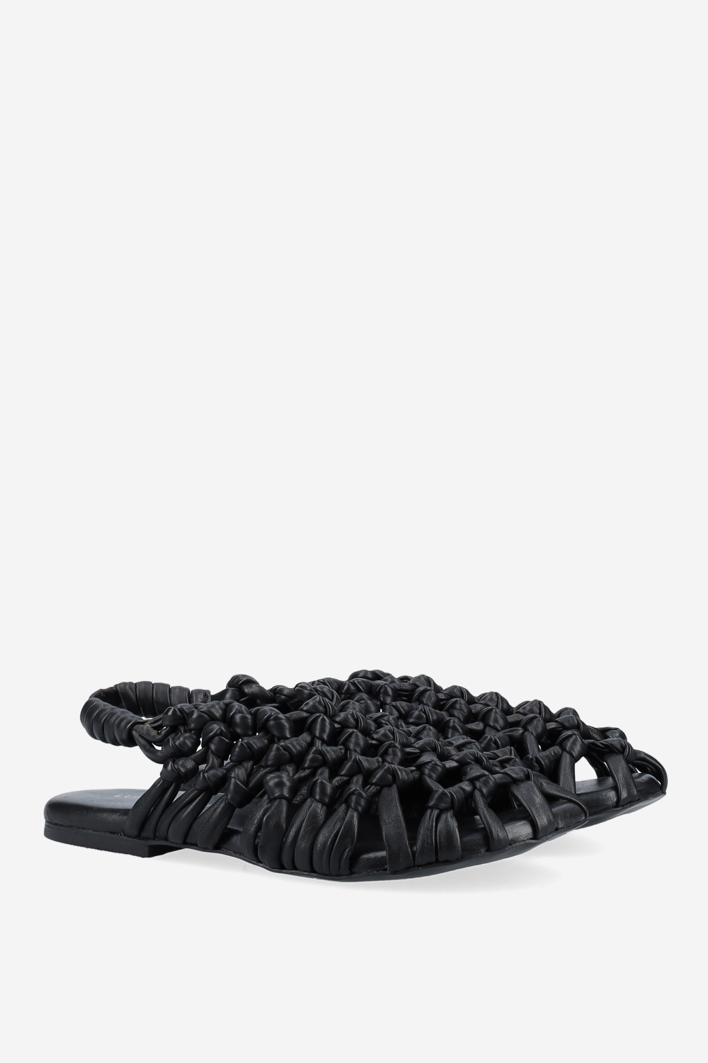 Knotted leather sandals