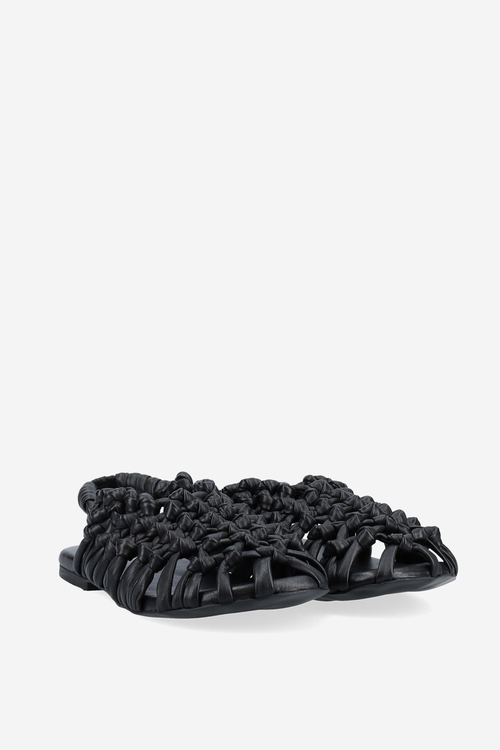 Knotted leather sandals