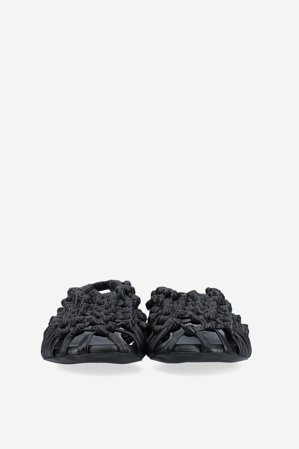 Knotted leather sandals