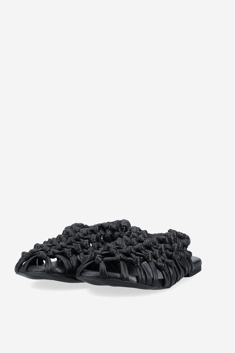 Knotted leather sandals