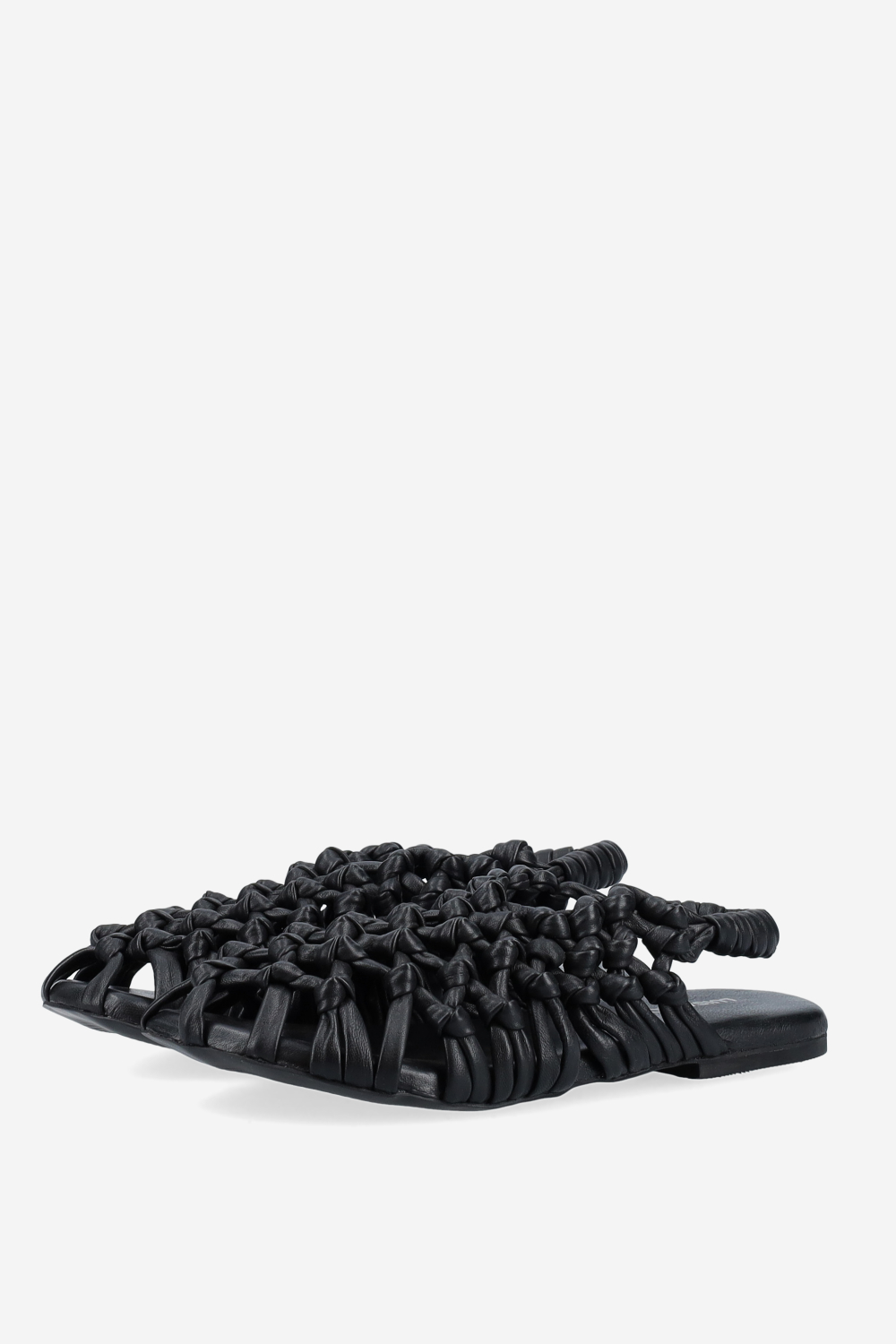 Knotted leather sandals