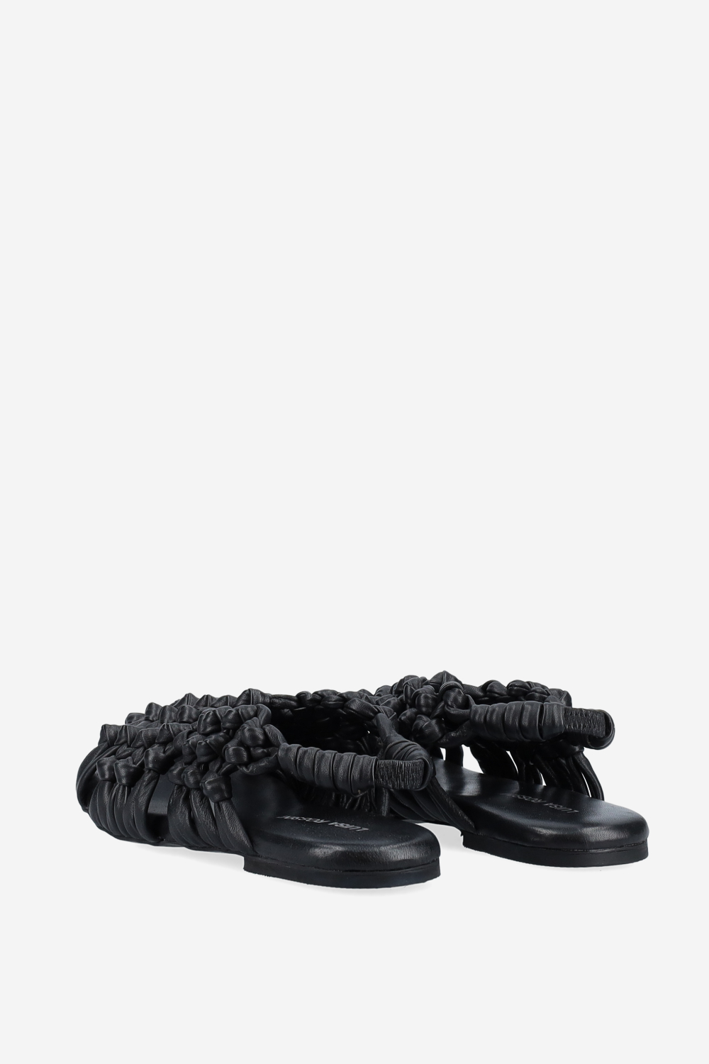 Knotted leather sandals