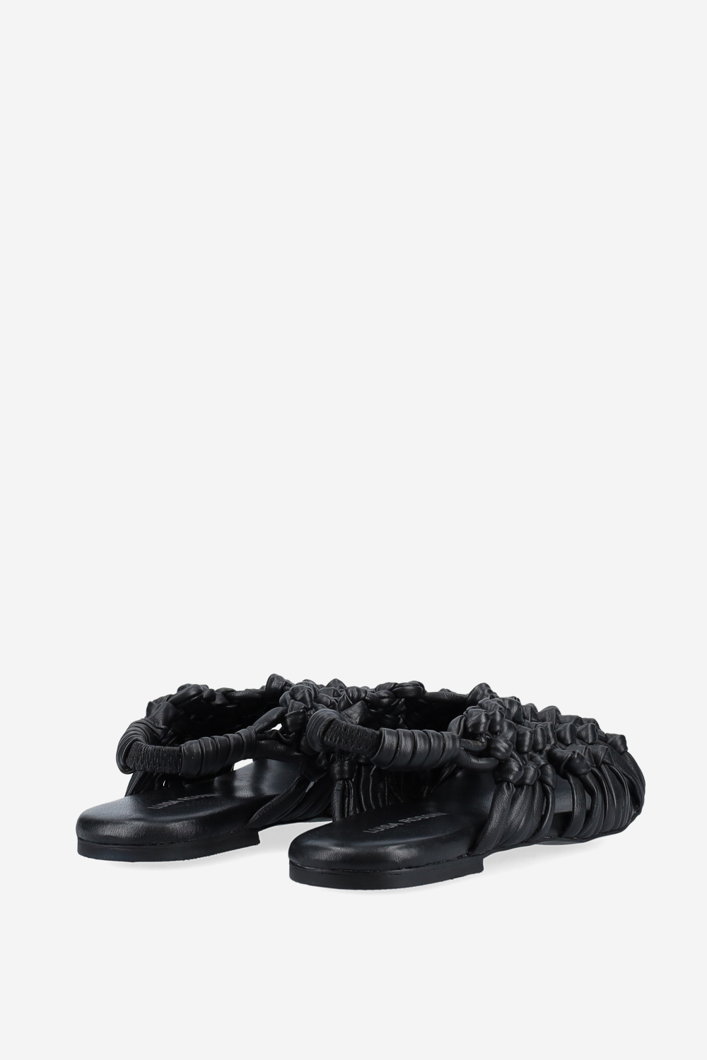 Knotted leather sandals