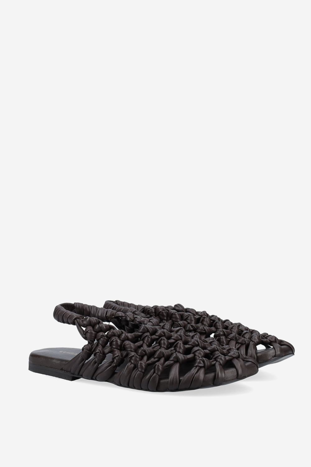 Knotted leather sandals