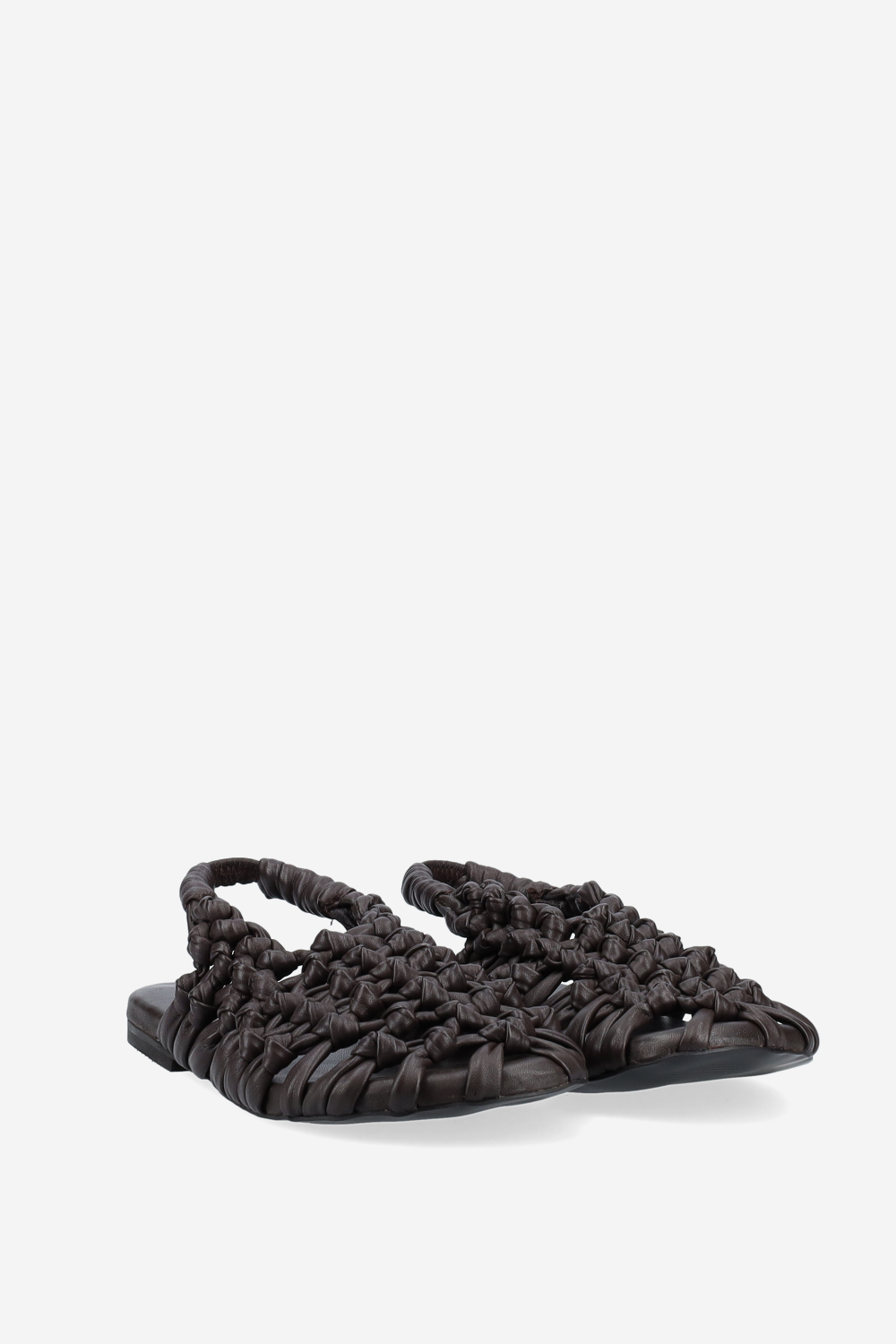 Knotted leather sandals