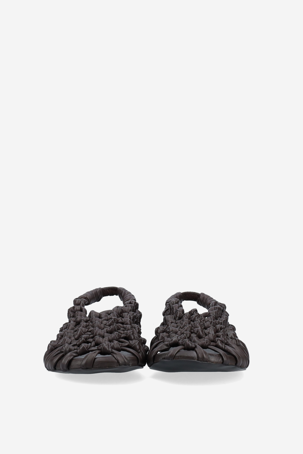 Knotted leather sandals