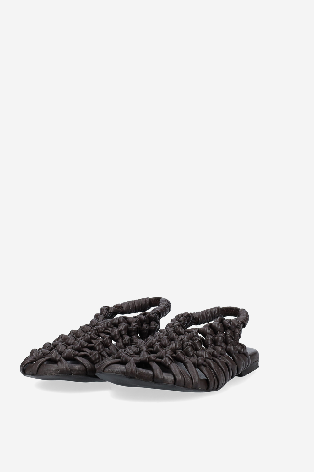 Knotted leather sandals