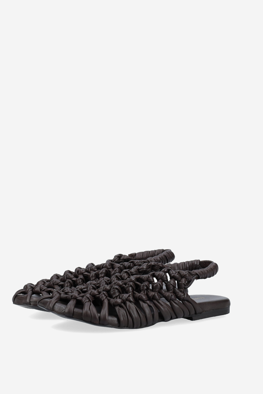 Knotted leather sandals