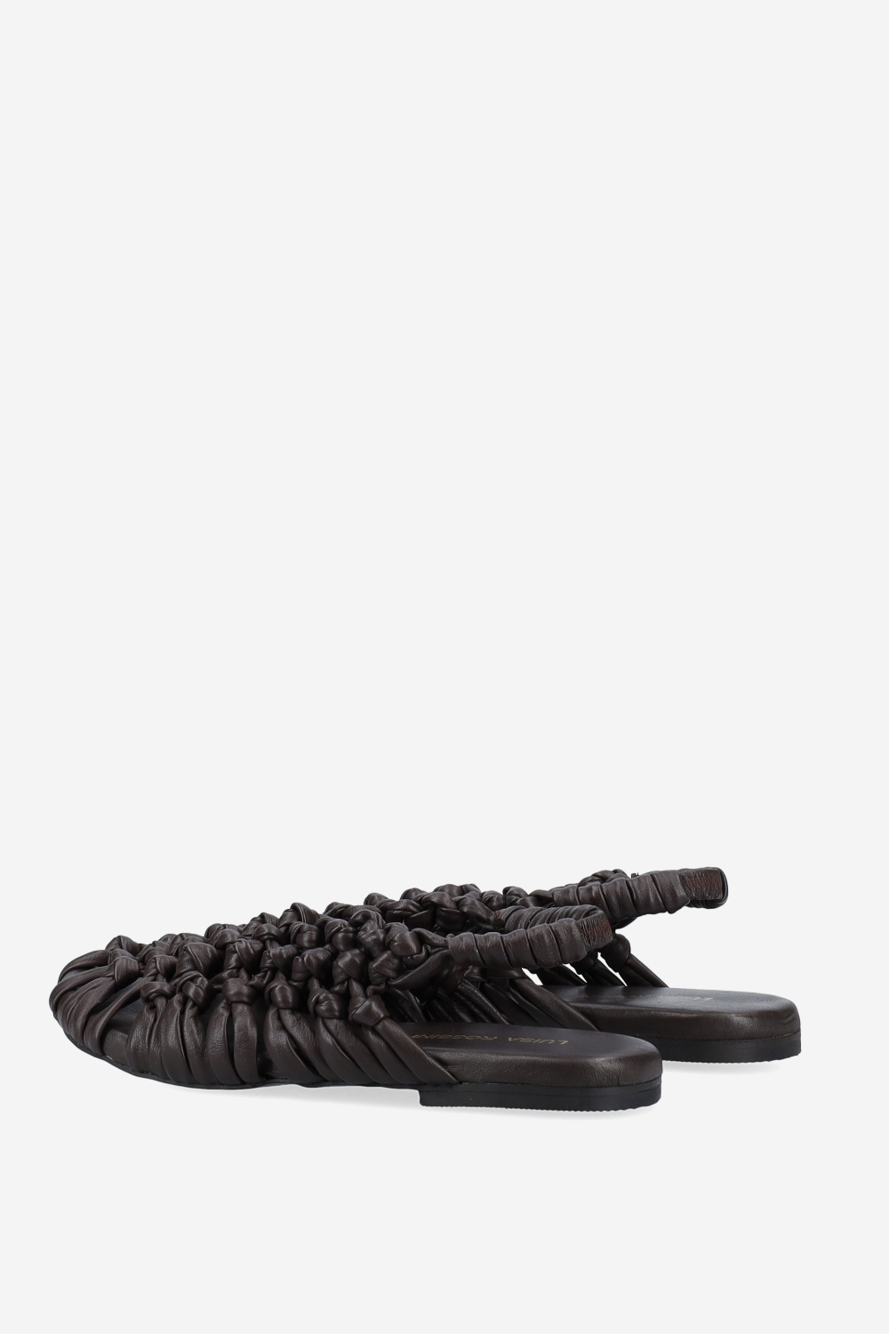 Knotted leather sandals