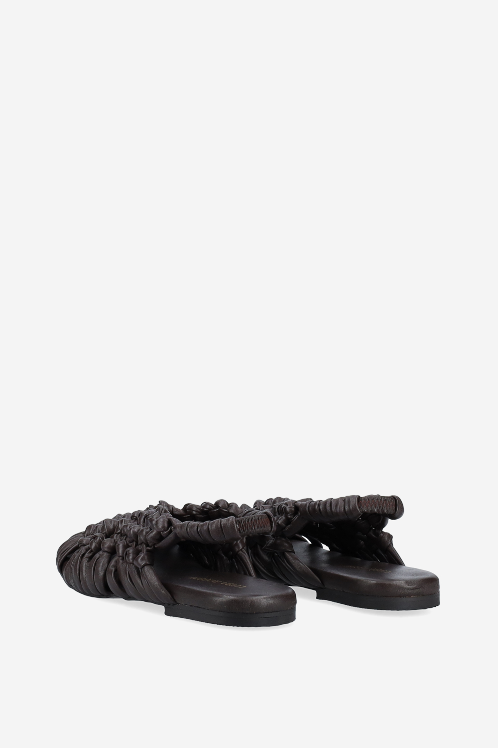 Knotted leather sandals