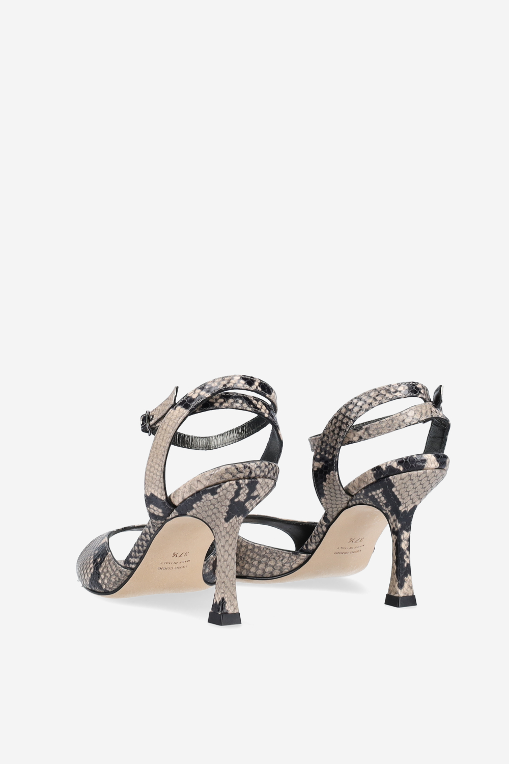 Dial Drunk pitone leather heeled sandals