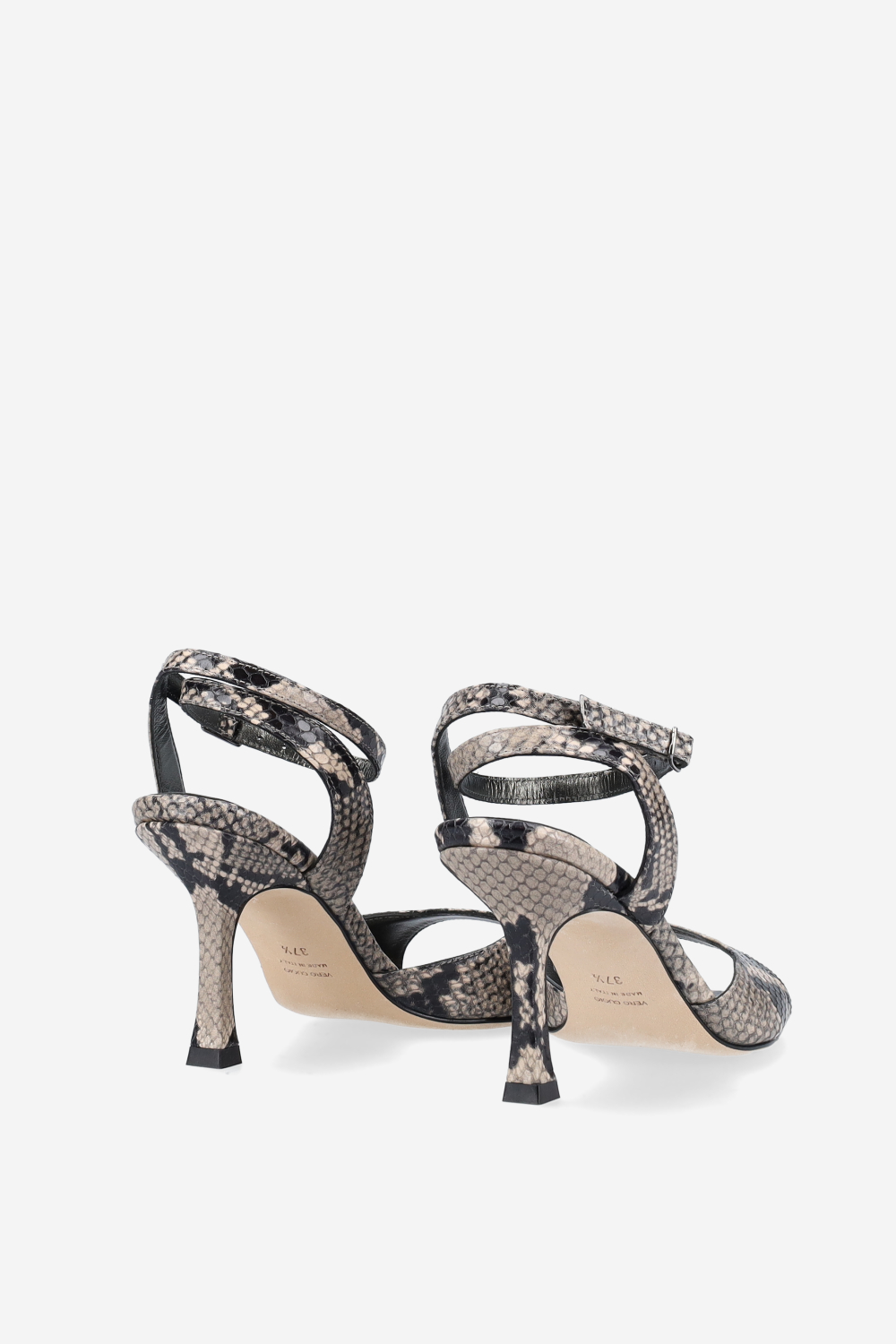 Dial Drunk pitone leather heeled sandals