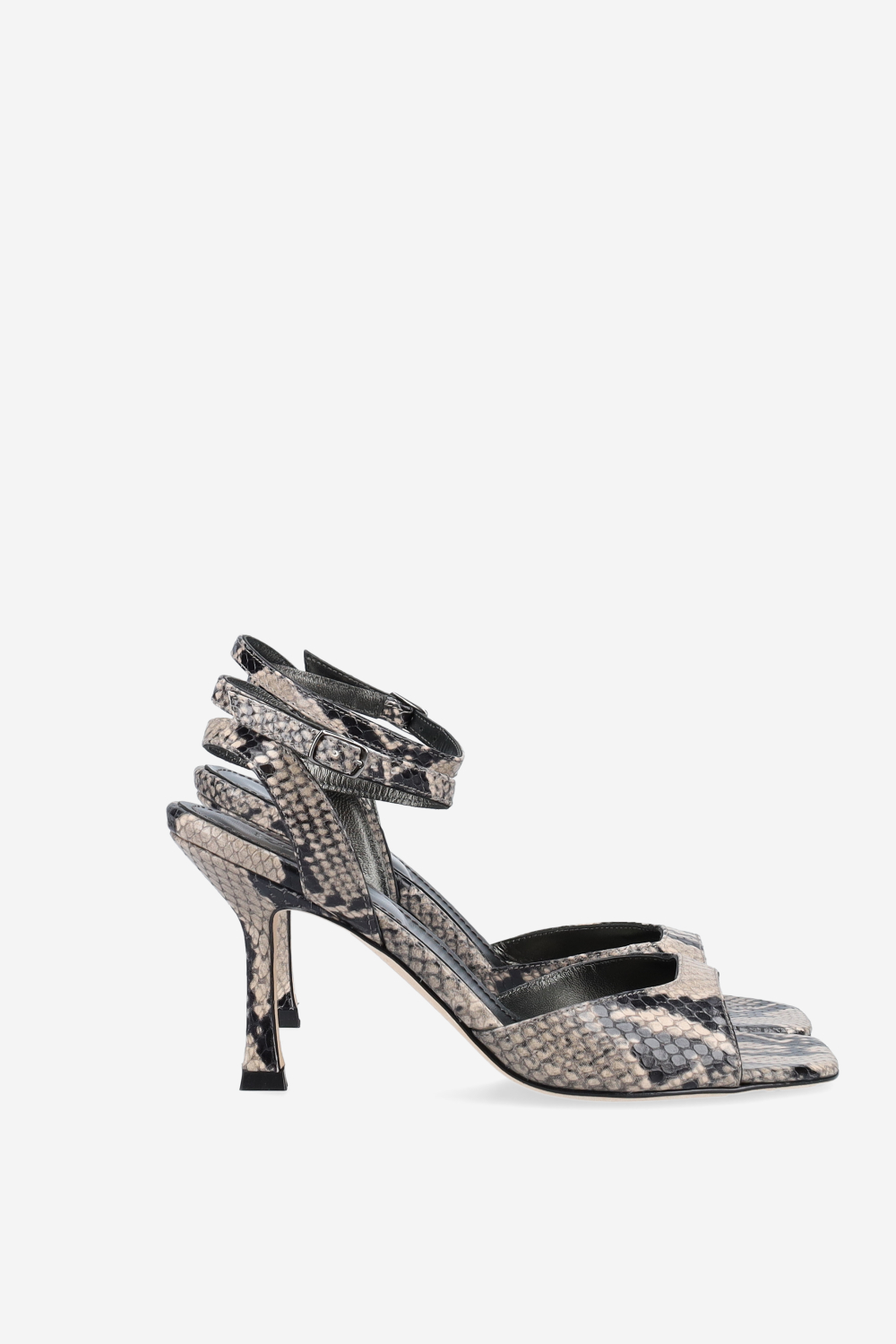 Dial Drunk pitone leather heeled sandals