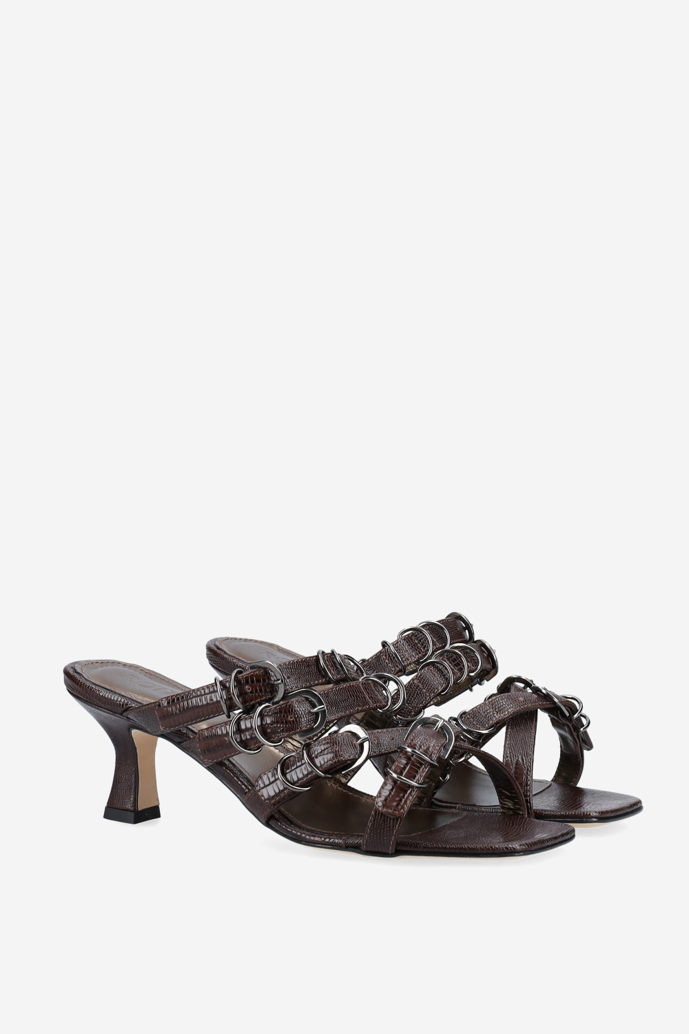 Candy paint leather sandals