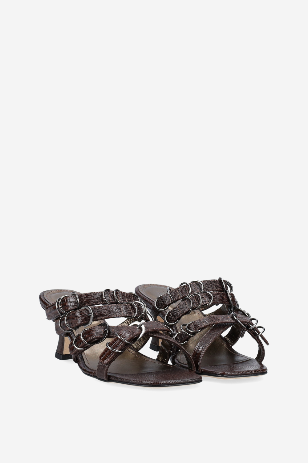 Candy paint leather sandals