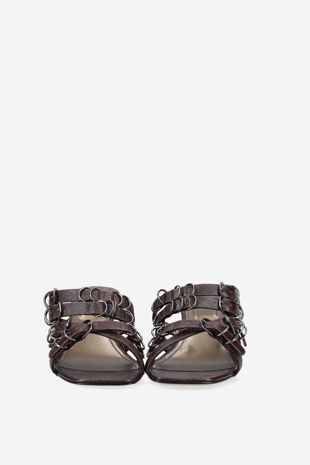 Candy paint leather sandals