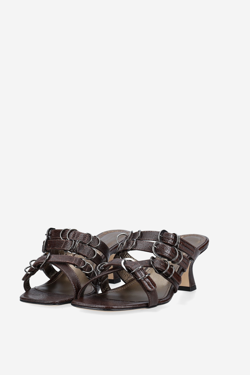 Candy paint leather sandals